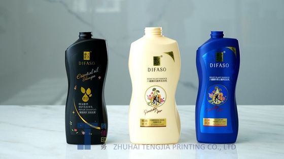 पैनटोन रंग यूवी कोटिंग कॉस्मेटिक बोतल स्टिकर सजावट के लिए वर्ग आयत